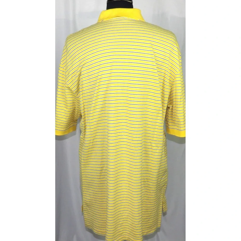 Polo Ralph Lauren 100% Pima Cotton Striped Knit Golf Shirt Men's XL Tall